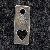 Pewter Rectangular Tag with Heart Cutout Main Image