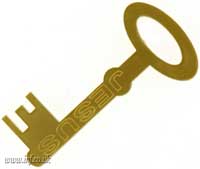 Cut-Out Old Style Key with Jesus Text Main Image