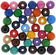 8mm Round Painted Wooden Bead Main Image