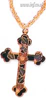 Cloisonn Fancy Cross on Rope Chain Main Image