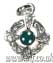 Celtic Square Silver Cross with a Stone on Chain Main Image
