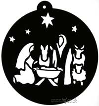 Medium Cut-Out Disk Nativity Manger Scene Main Image