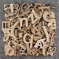 Over 75 Small Wooden Letters Pack 3mm Plywood Main Image