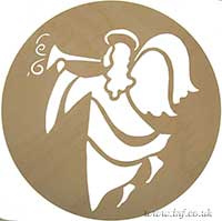 Nativity Angel with a Horn Enormous Cut Out Disk Main Image