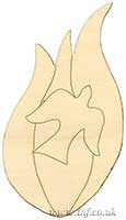 Pentecost Simple Flame Image with a Dove 12 Pack Main Image