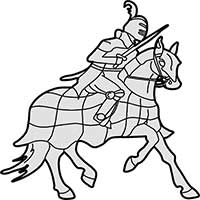 Medieval Knight on Horse Back with a Sword Main Image