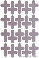 A5 Sheet of Rounded Long Crosses Vinyl Stickers Main Image
