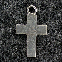 Pewter Cross Plain Flat with a Loop Main Image