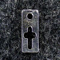 Pewter Rectangular Tag with Cross Cutout Main Image