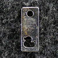 Pewter Rectangular Tag with Rubber Duck Cutout Main Image
