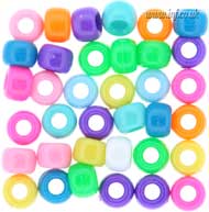 Plastic Barrel Opaque Bright Pony Beads Main Image