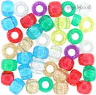 Plastic Barrel Transparent Glitter Basic Colours Main Image