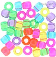 Plastic Barrel Transparent Bright Beads Main Image