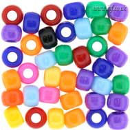 Plastic Barrel Opaque Beads Main Image