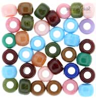 Plastic Barrel Opaque Marbled Beads Main Image