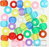 Plastic Barrel Transparent Beads Main Image