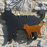 Chalk Blackboard Cat Standing Main Image