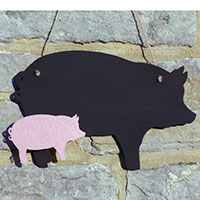 Chalk Blackboard Pig Main Image