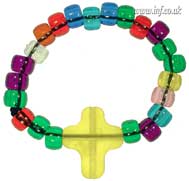 Acrylic Cross and Bead Bracelet Main Image