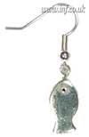 Small Pewter Fish Earring Main Image