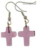 Small Glass Cross Earrings Main Image