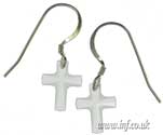 Swarovski Glass Cross Earrings on 925 Fishhooks Main Image