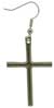 Pewter Bar Cross Earrings