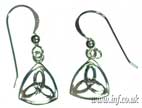 Celtic Trinity 925 Silver Earrings Main Image