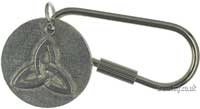 Pewter Coin Trinity Symbol Key-Ring Main Image