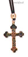 Cloisonné Fancy Cross on Bootlace Main Image