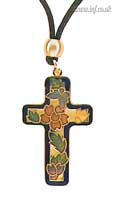 Large Cloisonné Cross on Bootlace Main Image