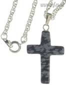 Stone Cross Plated Chain Main Image