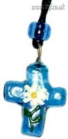 Hand Painted Acrylic Cross with a Daisy Design Main Image