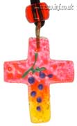 Hand Painted Acrylic Cross with a Grape Design Main Image