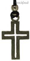 Flat Pewter Cross with a Cut Out Centre Main Image