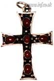 Gothic Cross, Semi-Precious Stones on Chain Main Image