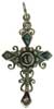 Abalone Shell Cross Inset in Silver on Bootlace