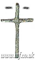 Diamond Cut Effect Thin Silver Cross on Chain Main Image