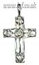 Small Mackintosh Style Rose Silver Cross on Chain Main Image