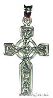 Modern Square Celtic 925 Silver Cross on Bootlace Main Image
