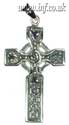 Large Modern Celtic 925 Silver Cross on Bootlace Main Image