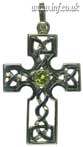 Ornate Celtic Cross set with a Stone on Chain Main Image