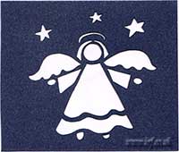 Small Cut-Out Card with a Christmas Angel Main Image