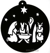 Medium Cut-Out Disk Nativity Manger Scene 10 Pack Main Image