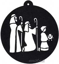 Medium Cut-Out Disk Nativity the Shepherds Main Image