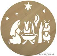 Nativity Manger Scene Enormous Cut Out Disk Main Image