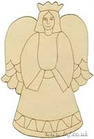 Standing Angel Ply Wood Cut Out Shape Pack of 12 Main Image