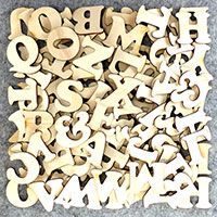 Cooper Black Font Alphabet 3 or 6mm Plywood Capital Letters A-Z 26 Characters 