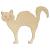 Main Image White No Hole Image Black Cat Arching its Back