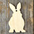 3mm Ply Rabbit Sitting Front Faceing Plain 